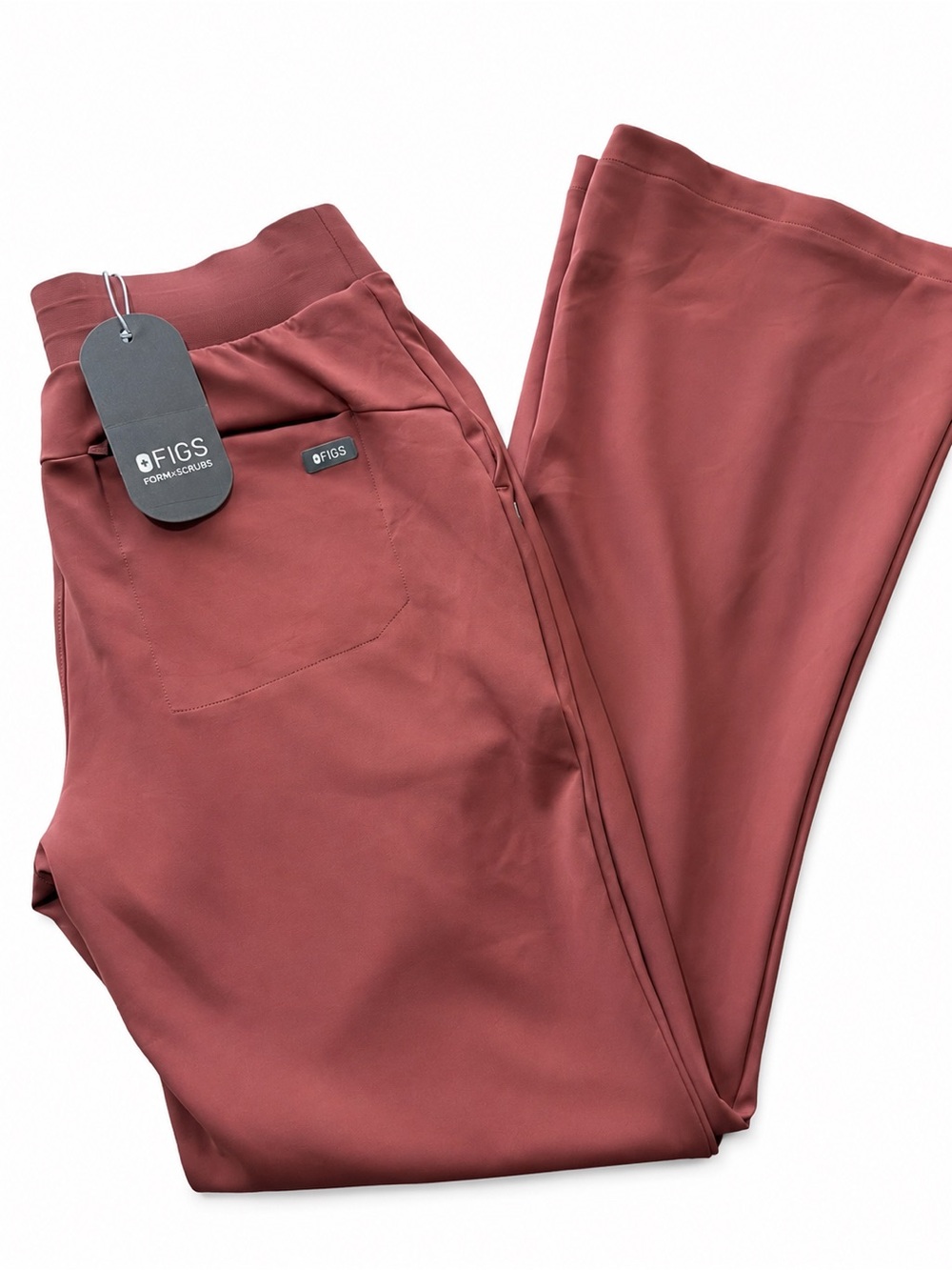 FIGS Evanston Formx High Waisted Skinny Flare Scrub Pants Rosewood M NWT RARE